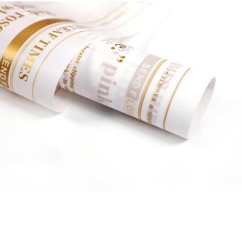 60*60cm Newspaper English Alphabet Waterproof Flower Wrapping Paper Bouquet Gift Crepe Paper Flower Packaging(1348L) - Image 12