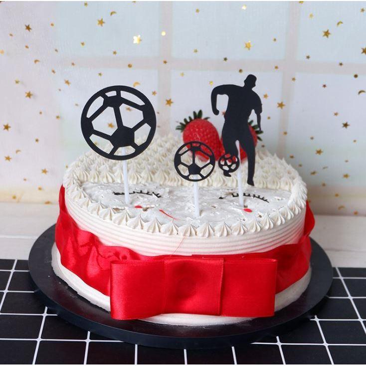 New Football Cake Topper Creative Soccer Kids Happy Birthday Cake Flags For Boys Birthday Sports Party DIY(1134L) - Image 2