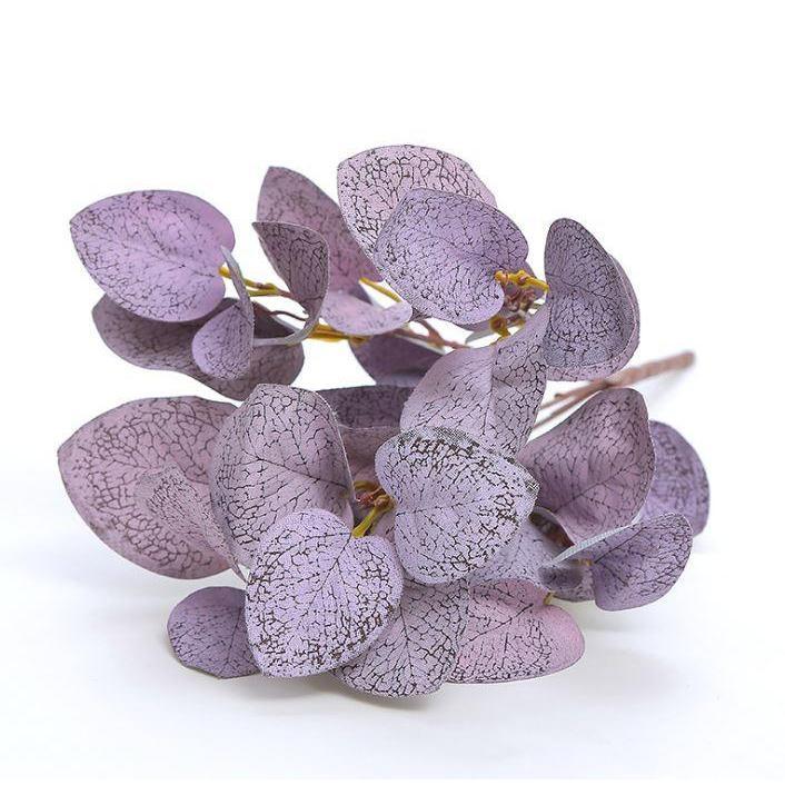 Simulation 5 branches money leaf silk eucalyptus round leaf artificial plants WeddingFlowerArrangementLeavesDecor(1289L) - Image 11