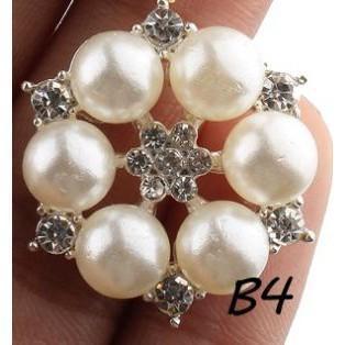 22mm~ 25mm Rhinestone Jewelry Buckle Rhinestone Pearl Hair Accessories, Jewelry Headwear Material DIY - Image 10