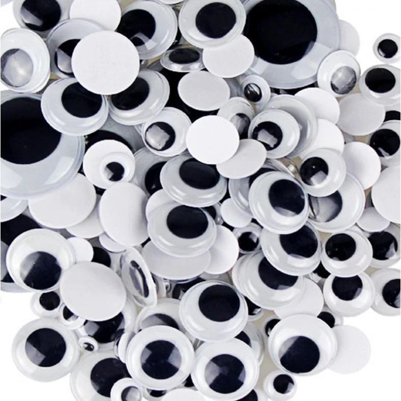 4~35mm Total Mixed Googly Eyes Self-adhesive DIY Scrapbooking for Teddy Bear 黑白活动眼睛 (846L) - Image 2