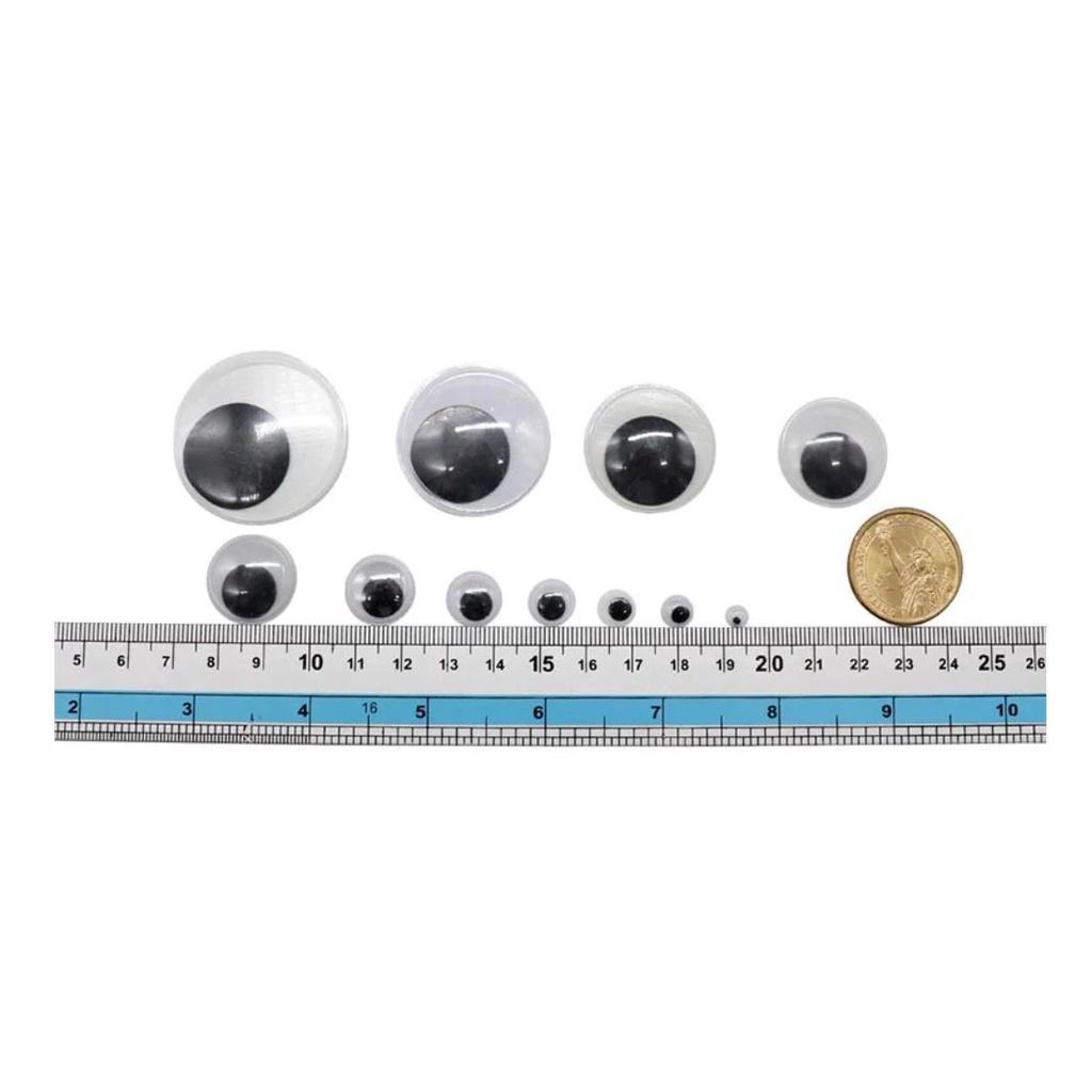 4~35mm Total Mixed Googly Eyes Self-adhesive DIY Scrapbooking for Teddy Bear 黑白活动眼睛 (846L) - Image 3