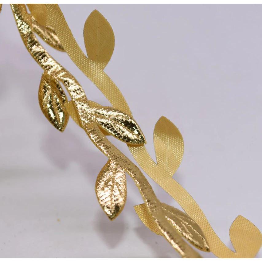 1yard Gold Silver Leaves Vine Artificial Silk Leaf Handmade Scrapbooking Craft Wreath Wedding Party Decor Fake (850L) - Image 4