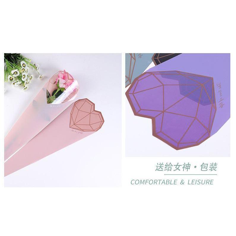 10pcs Diamond Single flower wrapping Bag Flower bouquet gift wrapping paper Festival flower shop(559L) - Image 6