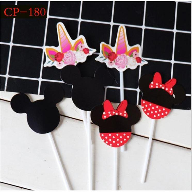 Mickey Mouse Peppa Pig Cupcake Toppers Birthday Cake Topper Decorating Picks Kids Wedding Baby Party Decorations(1140L) - Image 13