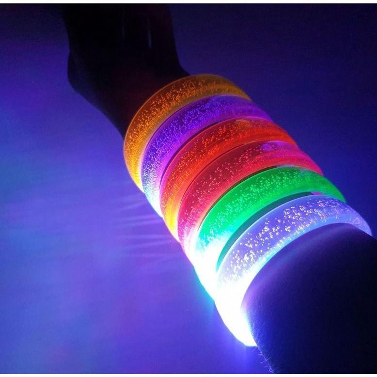 1pcs LED Luminous Bracelet Colorful Neon Flashing Bangle Glow In Dark Party Supplies Wedding Birthday(1897L) - Image 4