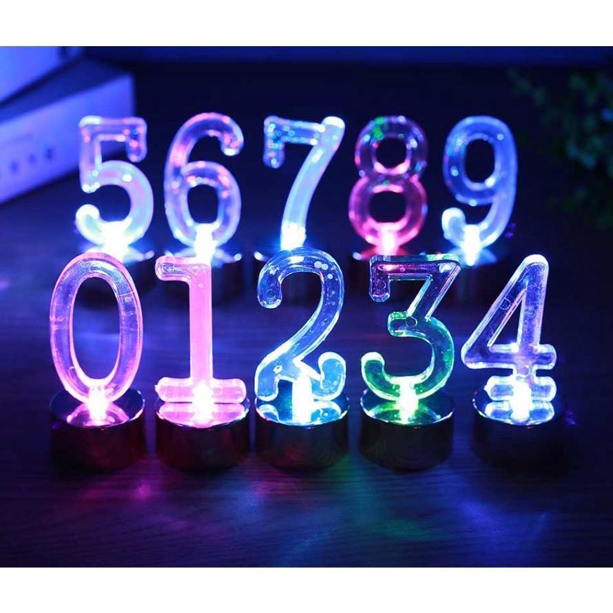 Candle Birthday LED Candle 0-9 Number Light Decorative Letters Automatic Change Lamp Flamless Holiday Birthday(486L)
