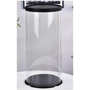 6/8/10inch Transparent Empty Black Paper/PVC Round Gift Box for Cake Box Teddy Bear Rose Bear Flower (899L) - Image 15