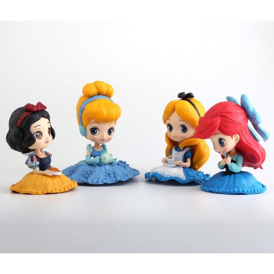 1pc Disney Princess Cute Action Figure Seated Alice Ariel Belle Princess Figure Toy Model Toys (892L)