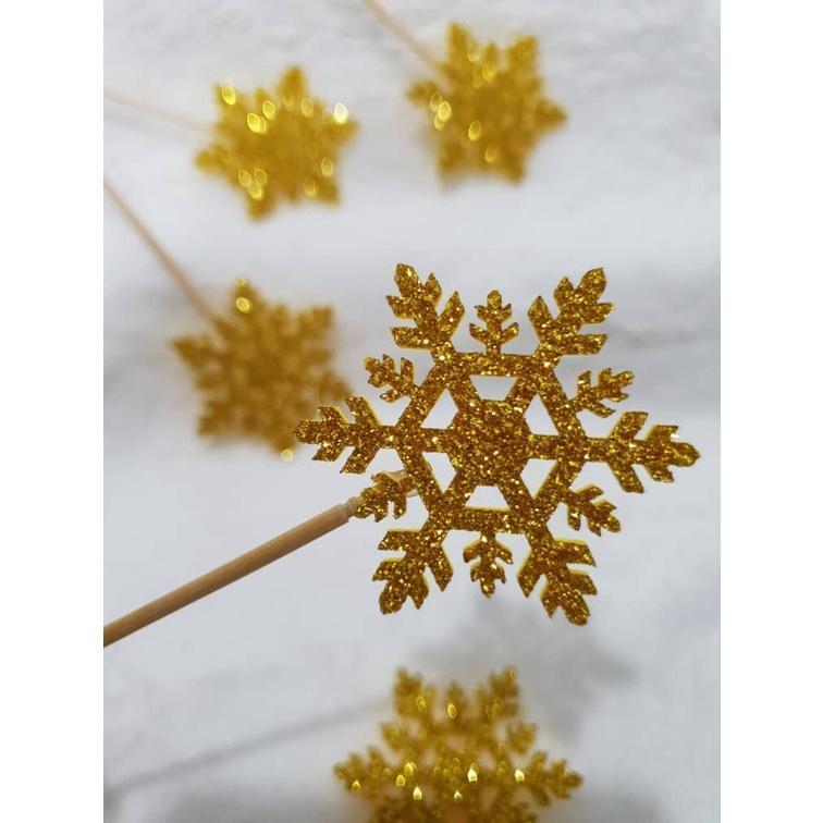 5Pcs Christmas Tree Decoration Wedding Winter Decoration Frozen Party Supply Crystal Snowflake Ornament(1469L) - Image 2