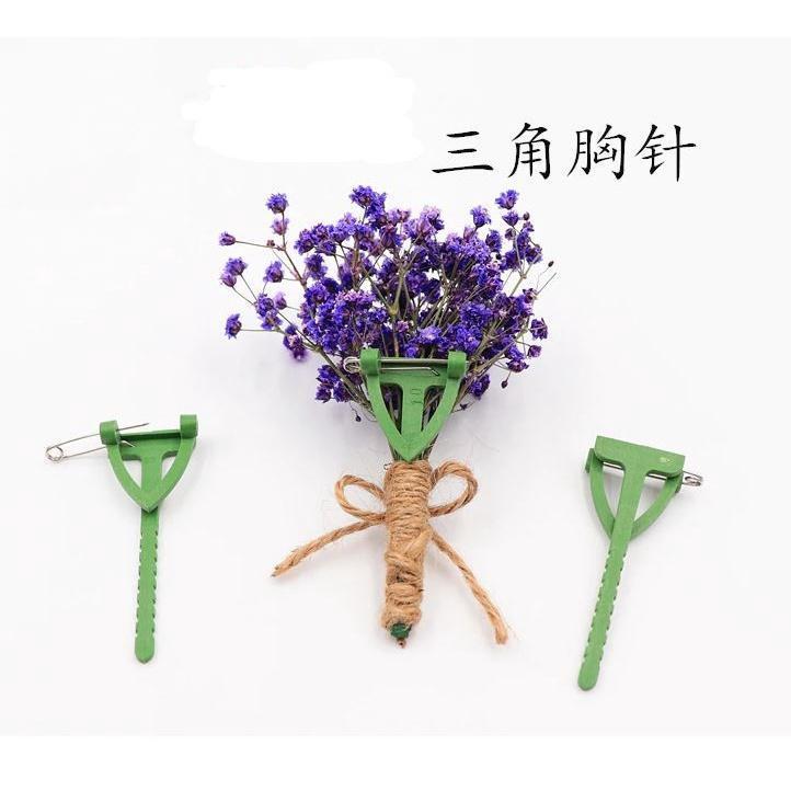 5pcs/10pcs Fashion Wedding Prom Family Corsage Flower Buttonhole Clip Pins Green Corsage Broach Brooch Pin DIY(1385L)