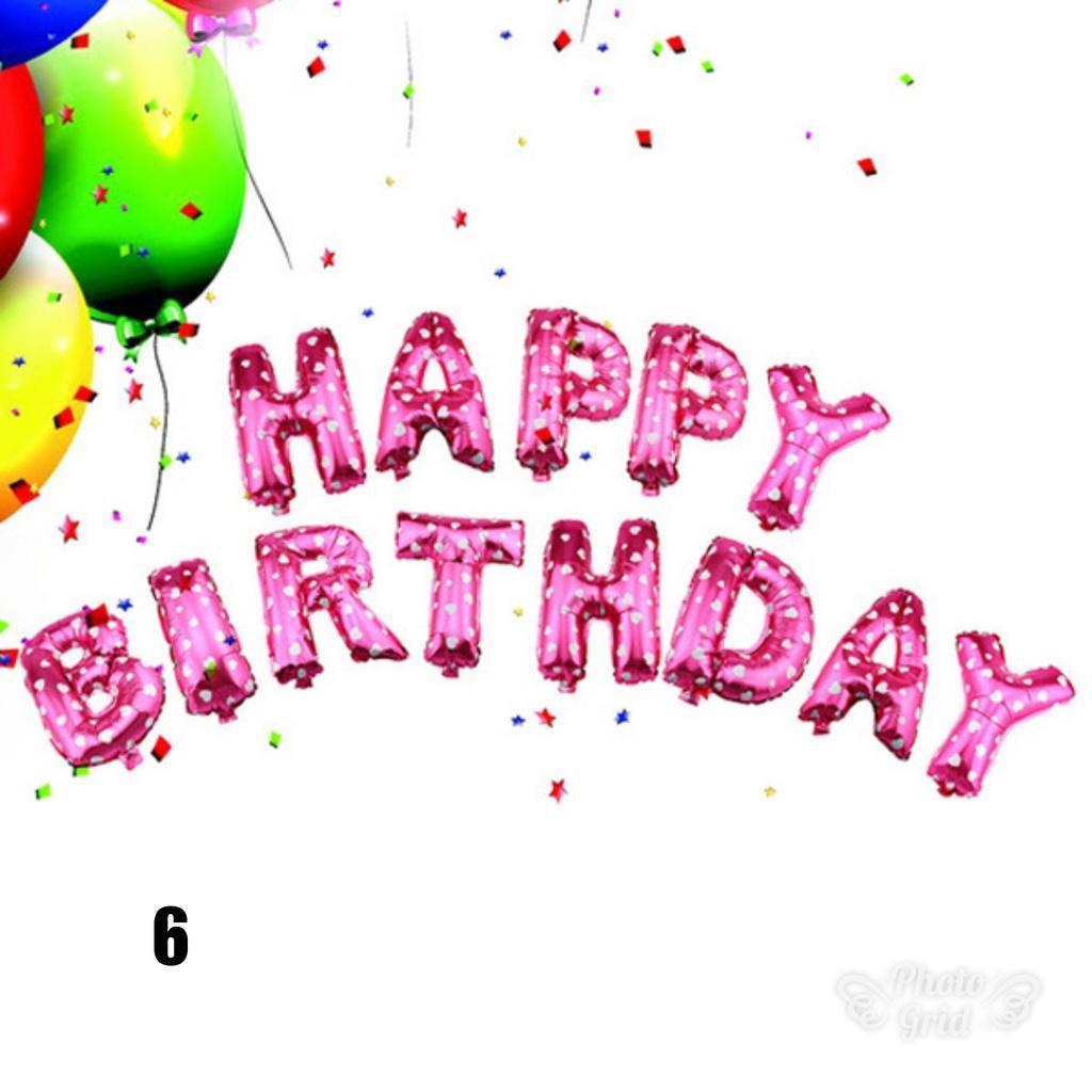 16 inch variety of color rose gold silver happy birthday letter balloon 铝膜英文字母气球 (297L) - Image 8