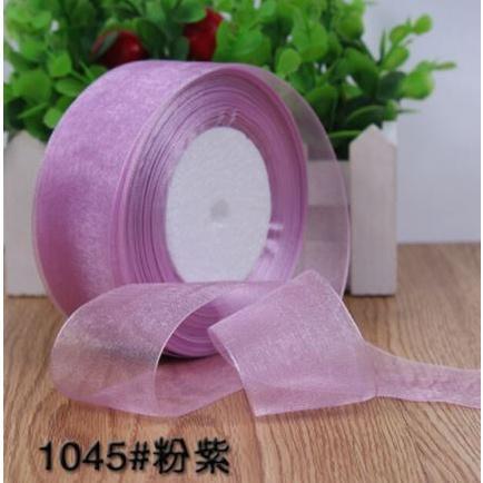 5yard 1.5/2/2.5/4cm Organza Ribbon gift wrapping decoration Christmas silk ribbons for Wedding DIY Craft Handmade(1521L) - Image 7