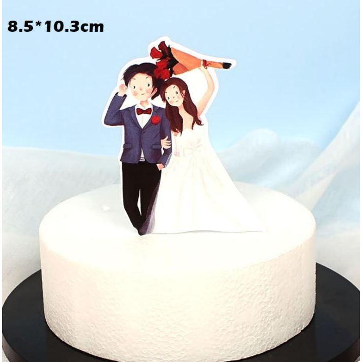 Paper Mr & Mrs Cake Flags Love Heart Wedding Cake Topper Bride Groom Wedding Party Cake Baking Decoration (1305L) - Image 18