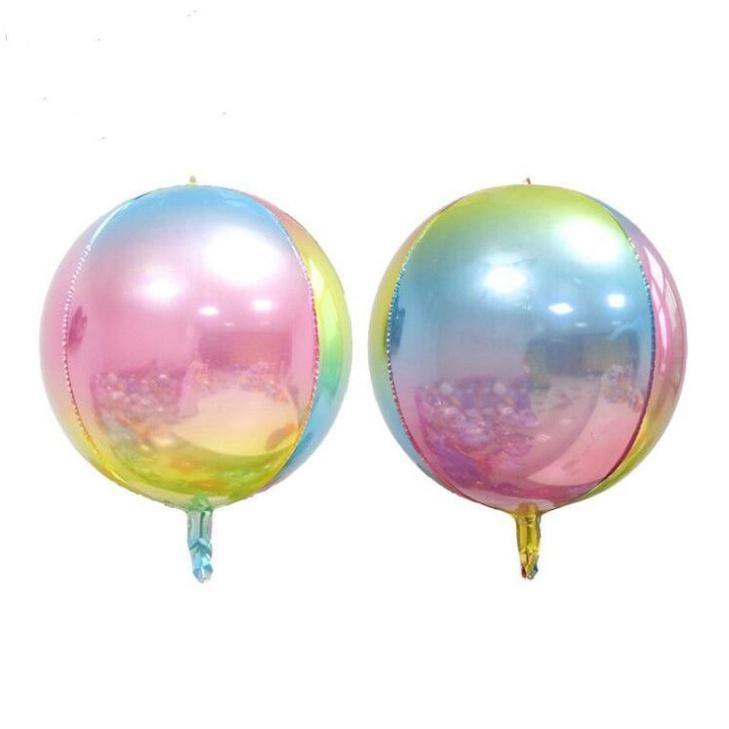 New Laser Gradient Color Baby Shower 4D Ball Party Supplies Reusable Fashion Favors 22 inch Party Decor(306L) - Image 12