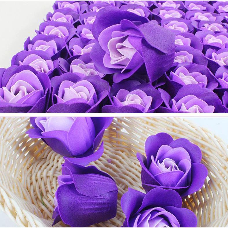 81 Pieces Rose Soap Flower Head Three-layer No Base Rose Soap Flower Head Eternal Flower Simulation Rose (494L) - Image 3