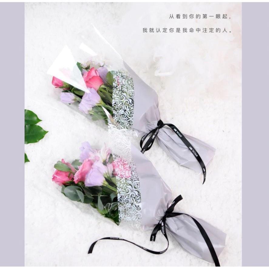 50pcs Rose Plastic Package Transparent Flower Bouquet Wrapping Paper Plastic Opp Bag Floral Packaging Bags (552L) - Image 6