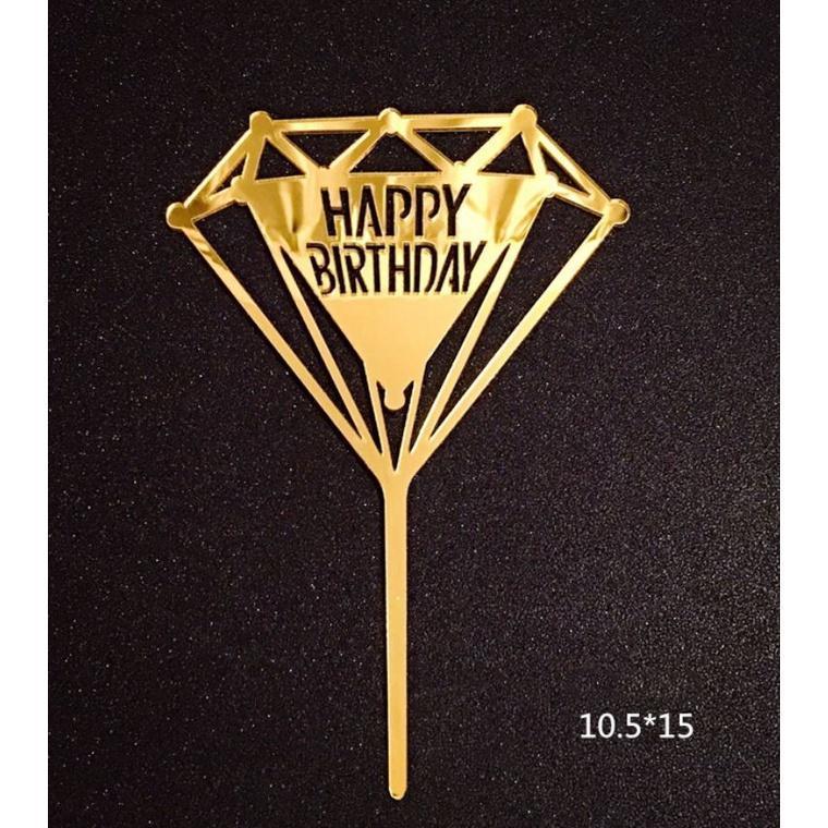 Acrylic Happy Birthday Party Supplies Cupcake Topper Birthday Party Kids Baby Happy Birthday Cake Decoration (768L) - Image 15
