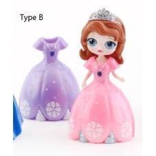 Disney Q Version Frozen Anime Figures Princess Change Clothes Dolls Dress Action Figures Kids Toys Cake6款换装公主艾莎白雪(1688L) - Image 6