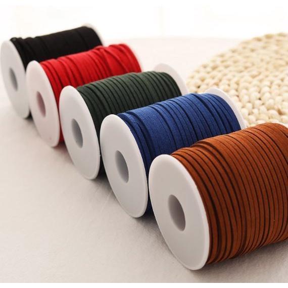 5/10yards 2mm Thread Tassel Bouquet Packing Material Rope Multi-colors Flat Faux Suede Korean Leather Cord彩色韩国绒皮绳(1574L) - Image 7