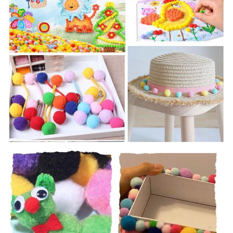 12pcs 30mm DIY Fluffy Soft Pompom Plush Pom Poms Ball Macaron Pompones Handmade Sewing Craft Kid Toy Wedding(1957L) - Image 5