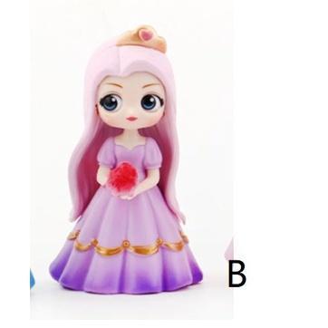 Disney Q Version Fairy Tale Rainbow Princess Action Figure Decorative Model Jasmine Big Eyes Doll Play House 公主4款(1831L) - Image 7