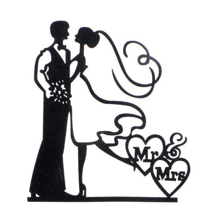 Paper Mr & Mrs Cake Flags Love Heart Wedding Cake Topper Bride Groom Wedding Party Cake Baking Decoration (1305L) - Image 16