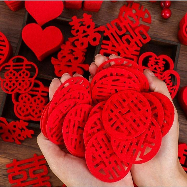 30pcs/pack Mini Marriage Stickers Traditional Chinese Wedding Decorations Fruit Plate Xiao Xi Zi Room Throwing(1913L) - Image 4