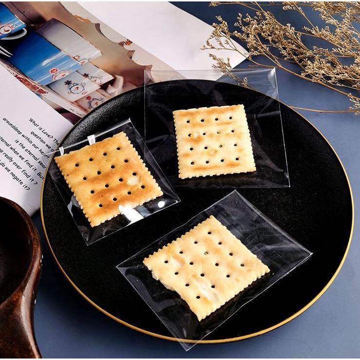 100pcs/lot 8 Size Transparent Cookie Packaging Bags Self-adhesive Plastic Biscuit Bag Wedding Candy Bags(1269L) - Image 2