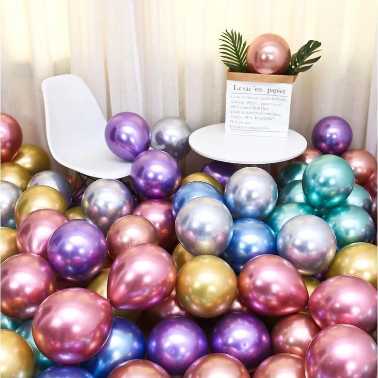 10pcs 12inch Glossy Metal Pearl Latex Balloons Rose Gold Thick Chrome Metallic Helium Air Balls Globos (1401L) - Image 2
