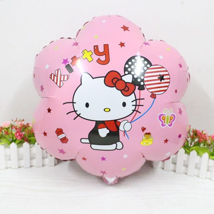 50*50cm Hello kitty balloon flower shape foil hello kitty printed baloon,cartoon KT cat helium balloons(237L)