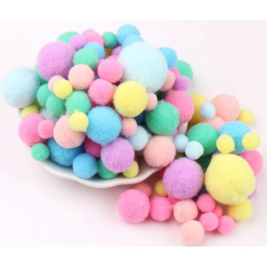 15/20mm Macaron Pompom Fur Balls Mini Fluffy Soft DIY Handmade Kids Toys Wedding Decor Glue on Cloth Accessories(1950L) - Image 5