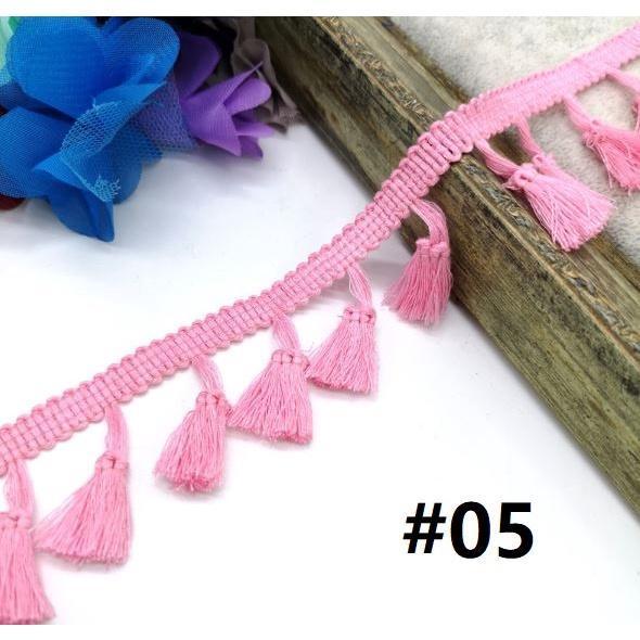 Polyester Cotton Fringe 1yard 4.0cm Lace Tassel Trimming Colorful Ribbon Garment Sewing Accessory 彩色流苏花边(1917L) - Image 17