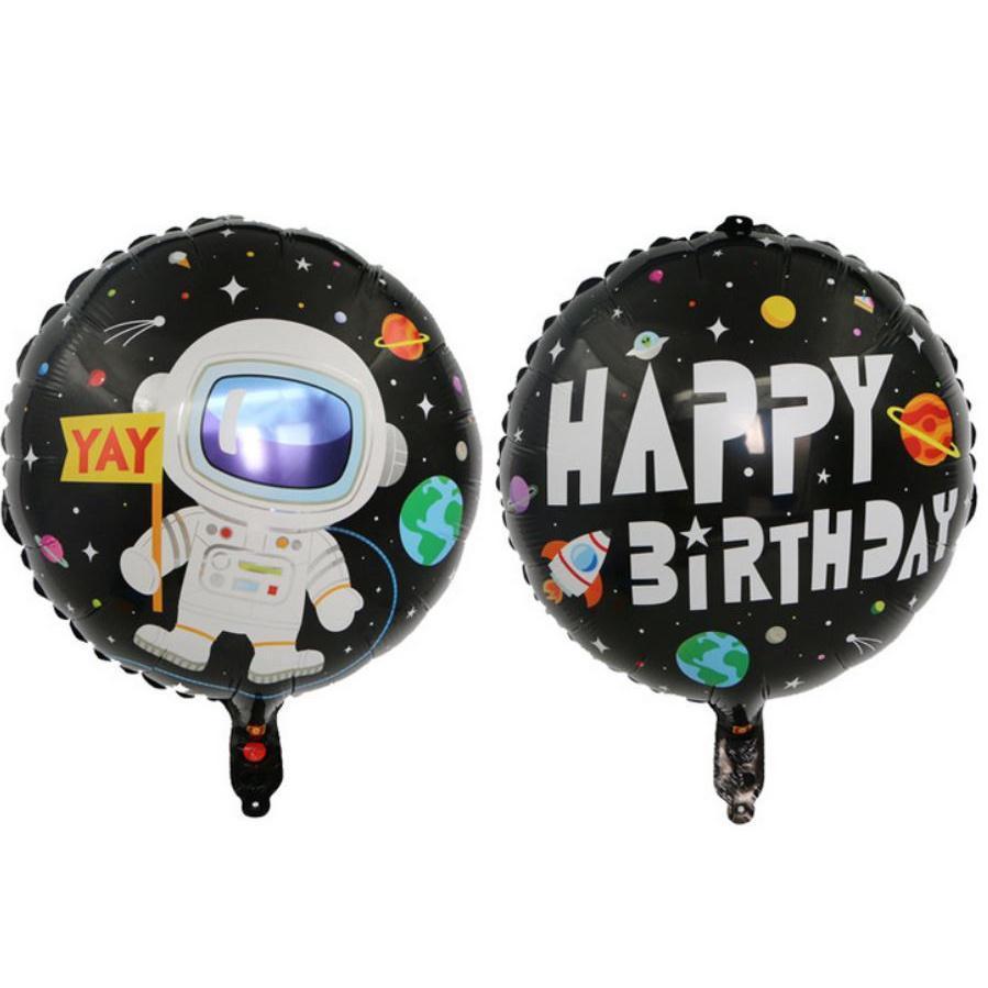 18-inch round rocket spaceman aluminum balloon holiday party event atmosphere layout decorative balloons(429L)