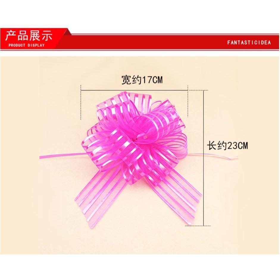 1pcs 5cm Lace Ribbon Christmas Gift Wrap Pull Bows Gift Ribbons Happy New Year Birthday Party Wedding Car Decor(472L) - Image 3