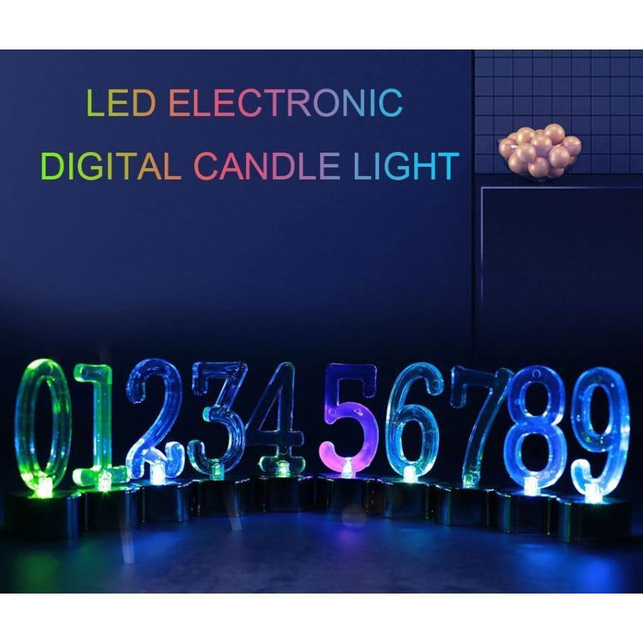 Candle Birthday LED Candle 0-9 Number Light Decorative Letters Automatic Change Lamp Flamless Holiday Birthday(486L) - Image 5
