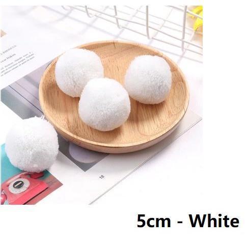 4pcs Colours pompom 5cm 2 kinds of size party home garden wedding decoration clothing DIY sewing children toys(1089L) - Image 13