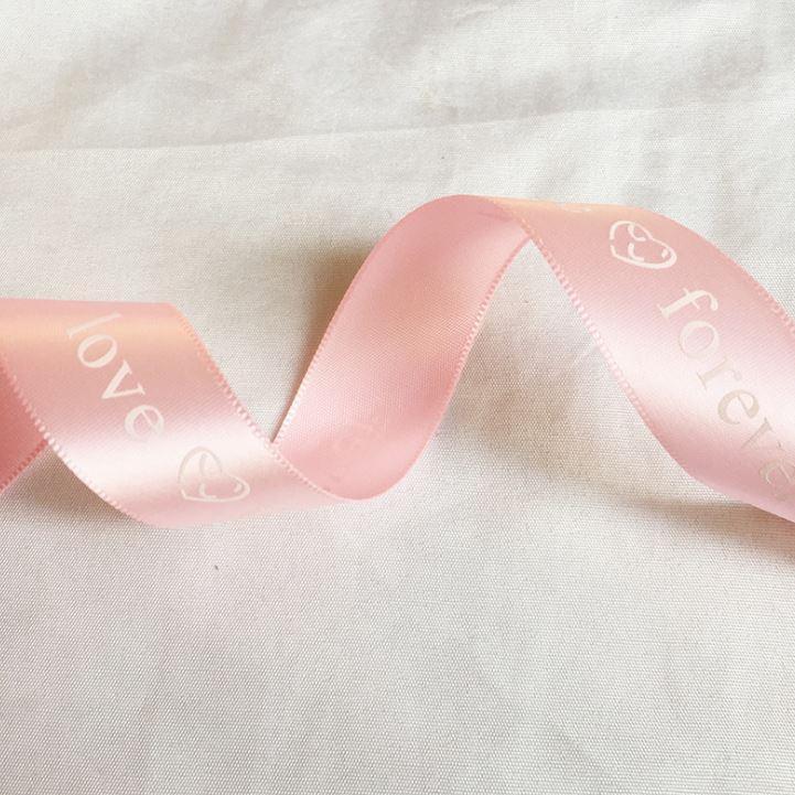 25mm Print Forever Love Silk Ribbons Wedding Car Festival Bridal Accessories Diy Gifts Box Christmas Decor (1248L) - Image 17