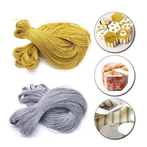 100m 1.5mm Rope Gold Silver Cord Gift Packaging String Metallic Jewelry Thread Cord DIY Tag Line 金银丝绳子 (1766L) - Image 2