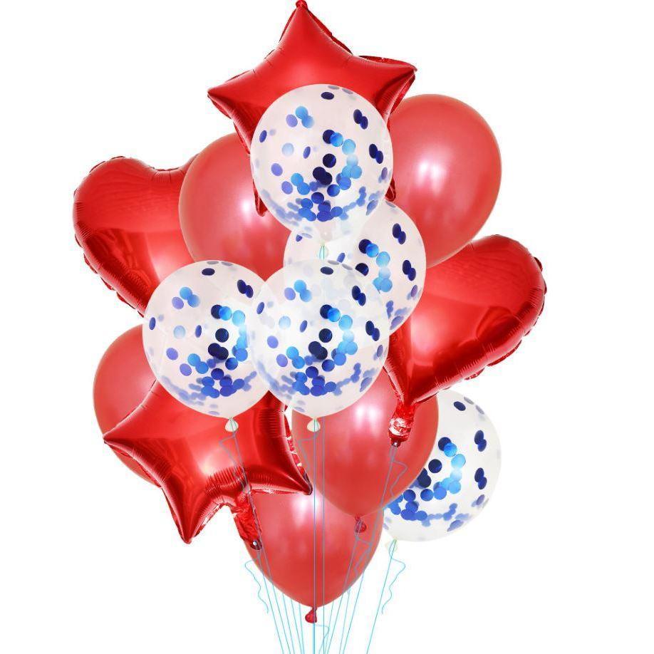 14Pcs 12inch Latex Colorful Balloons Confetti Air Balloons Inflatable Ball Helium Balloon For Birthday Wedding (488L) - Image 14