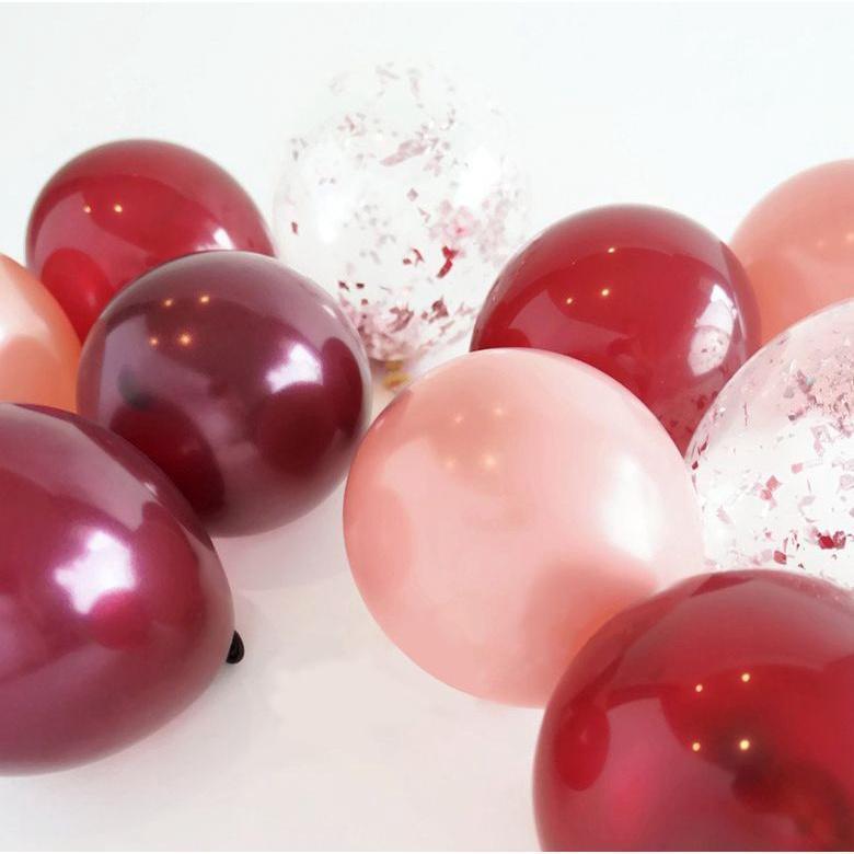 100pcs 10inch Burgundy Latex Balloons Gold Dark Blue Party Globos Baby Shower Wedding Birthday (591L) - Image 4