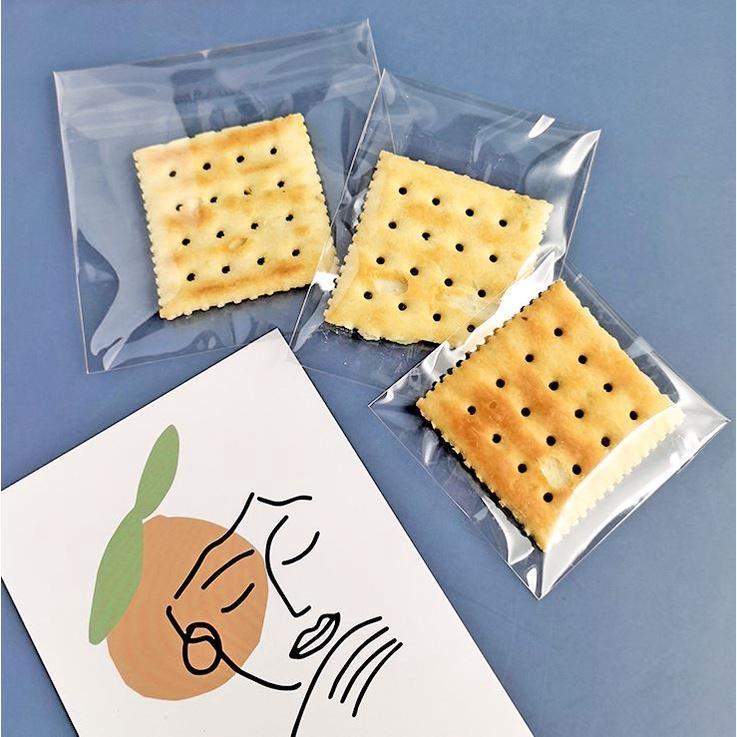 100pcs/lot 8 Size Transparent Cookie Packaging Bags Self-adhesive Plastic Biscuit Bag Wedding Candy Bags(1269L) - Image 7