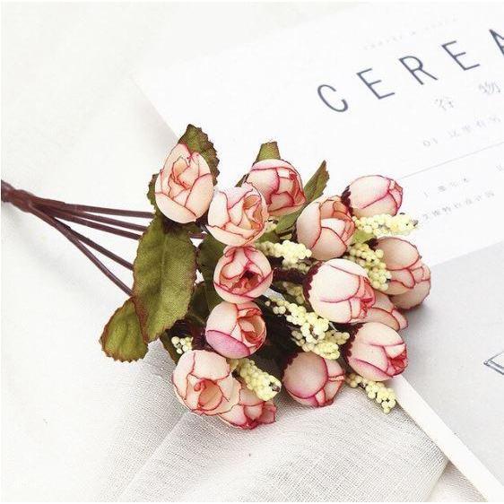 Silk Small artificial Rose Daisy Camellia flowers party home decor wedding decoration accessories(652L) - Image 11