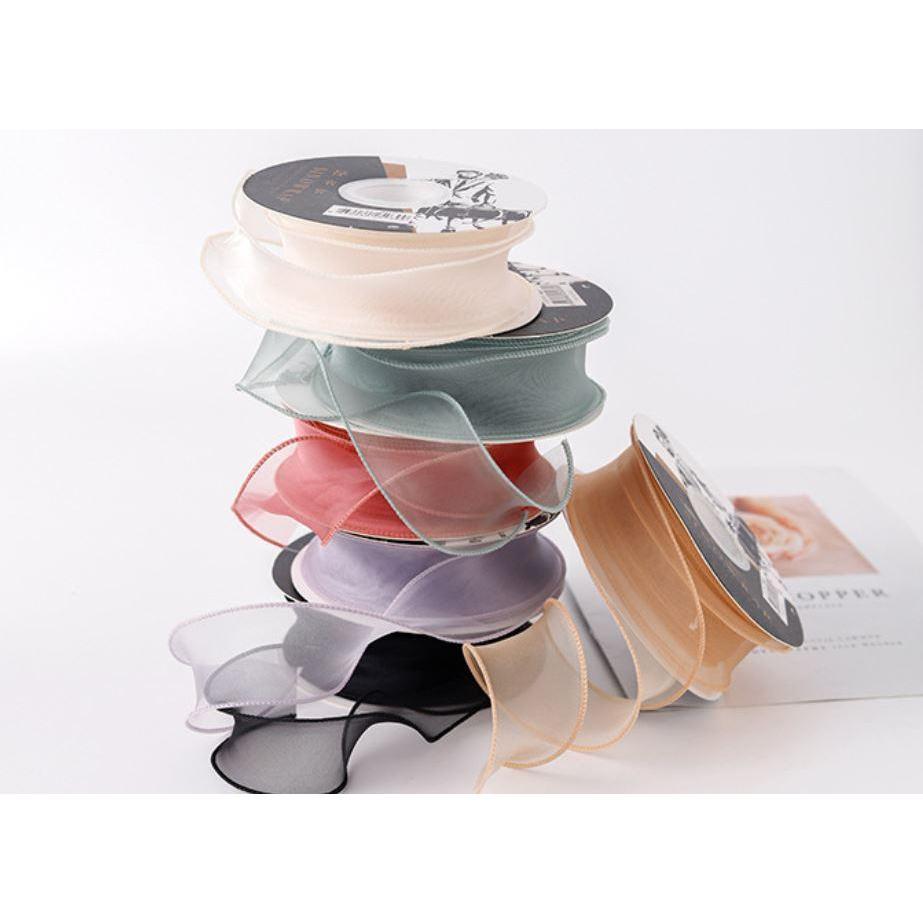 10yard/roll 40mm 1.5" Wavy Organza Ribbon Handmade Tape DIY Bowknot Hair Accessories Satin RibbonsPackingWebbing (1321L)