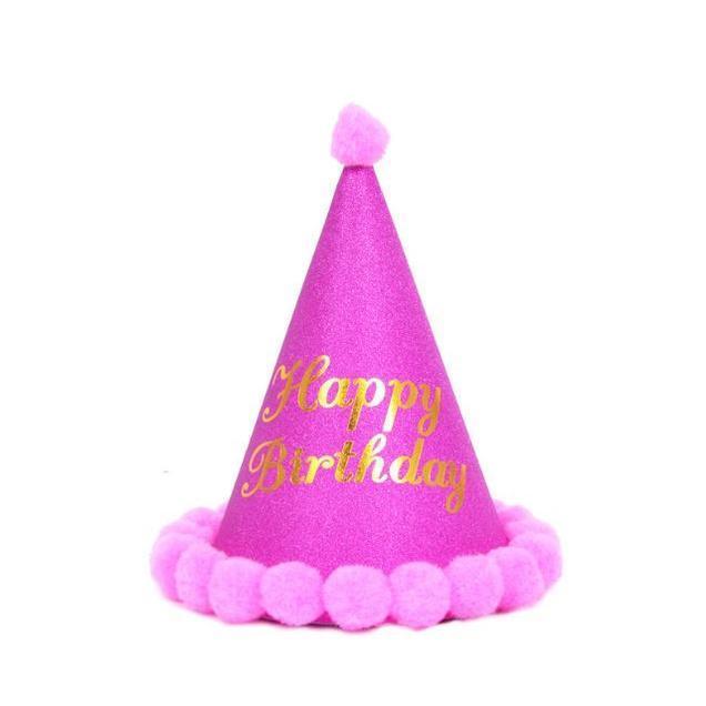 1pc New Glitter Birthday Ball Cap Children Adult Birthday Dress Up Plush Ball Party Birthday Hat(1934L) - Image 9