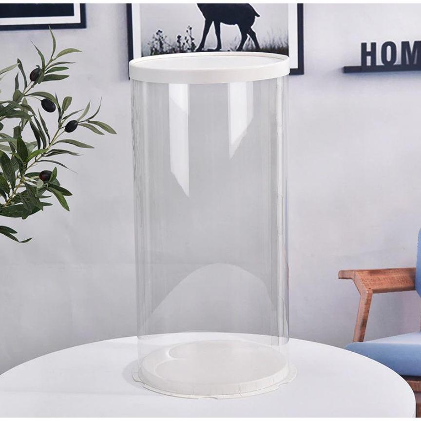6/8/10 inch Transparent Empty White Paper/PVC Round Gift Box for Cake Box Teddy Bear Rose Bear Flower Rabbit Gift(897L) - Image 13