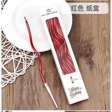 6Pcs/box Threaded Candle Curved Cake Candle Long Curving Cake Safe Flames Kids Birthday Cake Romantic Decoration(886L) - Image 15