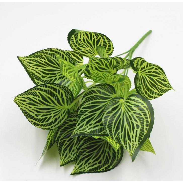 Home Garden Outdoor Wedding Decoration Fake Flower Artificial 5 Fork Plastic Fern Grass Green Leaf (662L) - Image 7