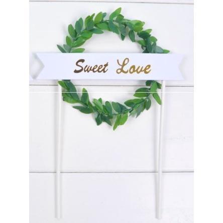 1pcs/set wreath flower love Cake card paper holiday Party Cute birthday decorations bunting Holiday wedding(354L) - Image 10
