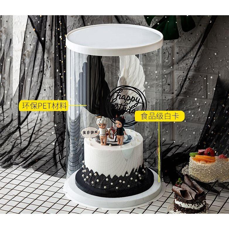 6/8/10 inch Transparent Empty White Paper/PVC Round Gift Box for Cake Box Teddy Bear Rose Bear Flower Rabbit Gift(897L) - Image 7